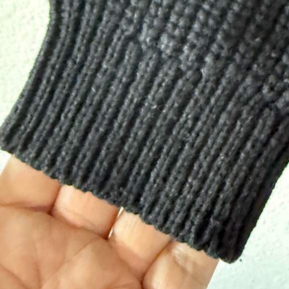 Sezane Black Long Sleeve Dress with Gold Buttons - Picture 11 of 16